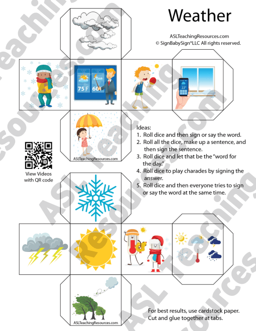Game in Sign Language - Weather Dice - Image 4