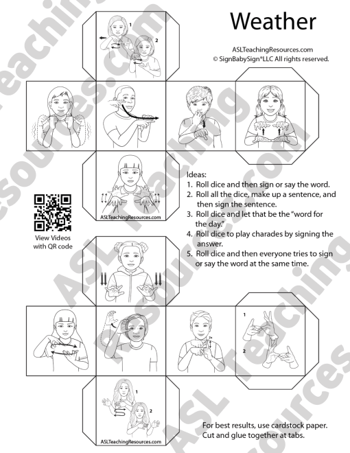Game in Sign Language - Weather Dice - Image 3