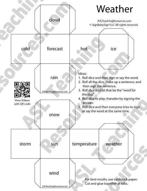 Game in Sign Language - Weather Dice - Image 5