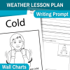 cold weather lesson wall chart and writing prompt
