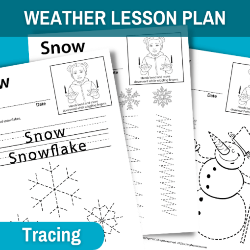 Snow Writing Practice - ASL - Image 2