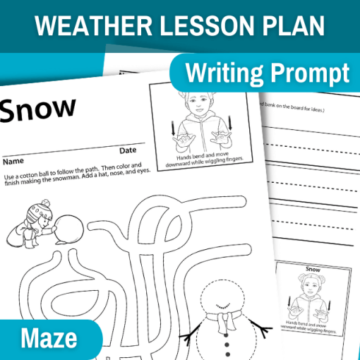 Snow Writing Practice - ASL - Image 3