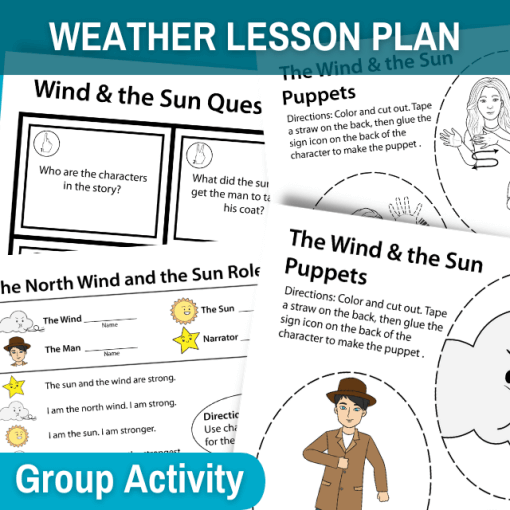 The Wind and the Sun Fable Worksheets - ASL - Image 2