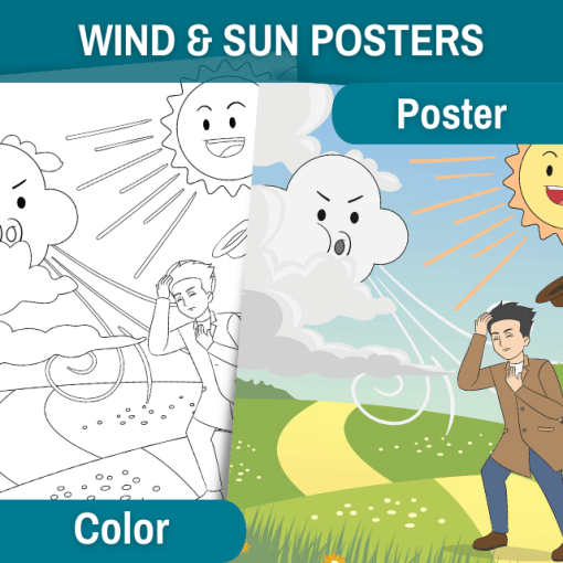 The Wind and the Sun Fable Posters - Image 2