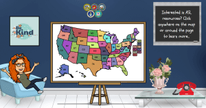Teacher Sitting with Map