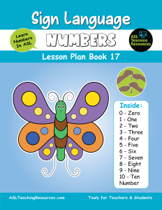 Numbers in Sign Language Resources