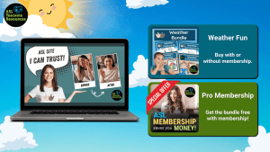 laptop with teacher stressed then relieved after seeing how to save money with membership at $20 a month