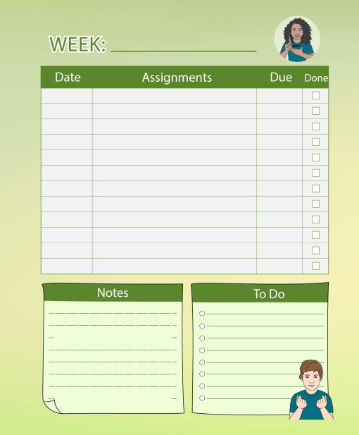 ASL Student Planner - Spring - Image 3