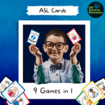 Game Playing Cards 9 in 1 games! Get ready to learn sign language through play!