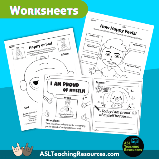 three emotions worksheets.