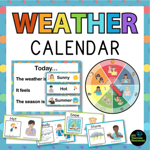 Classroom Weather Calendar Bundle - Polka Dot