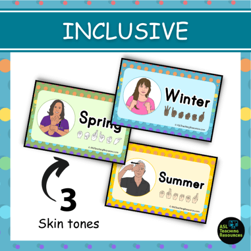 seasons of the year polka dot labels comes in three skin tones
