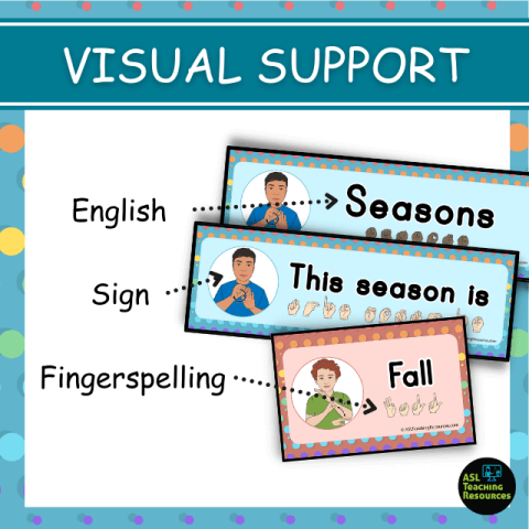 Sign Language Polka Dot Classroom Theme Decor Bundle 15% Off Sale - ASL ...