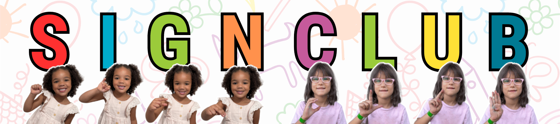 Sign Club Fingerspelling Banner Sign Club Fingerspelling Banner