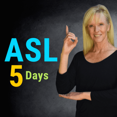 Teacher signing in asl 5 days