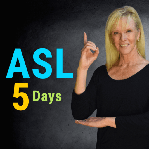 Teacher signing in asl 5 days