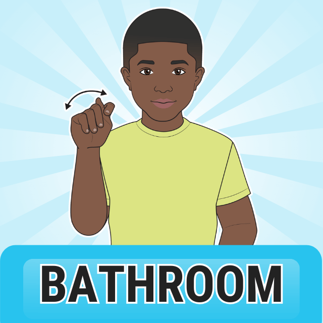 bathroom sign language
