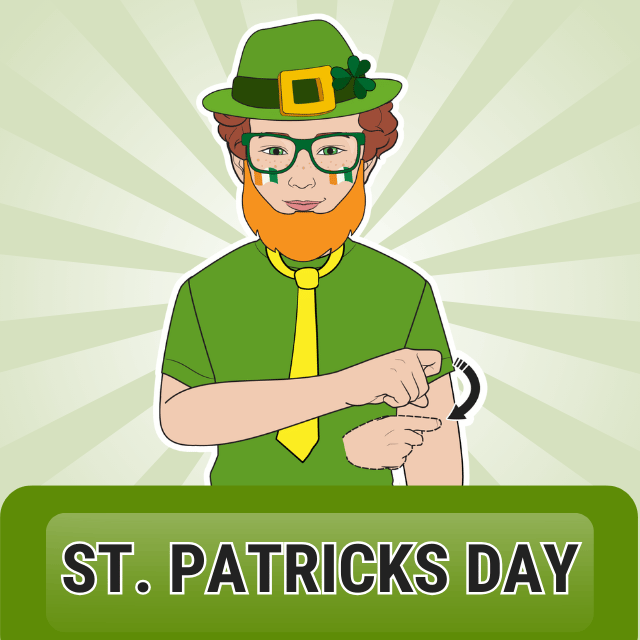 st patricks day sign language