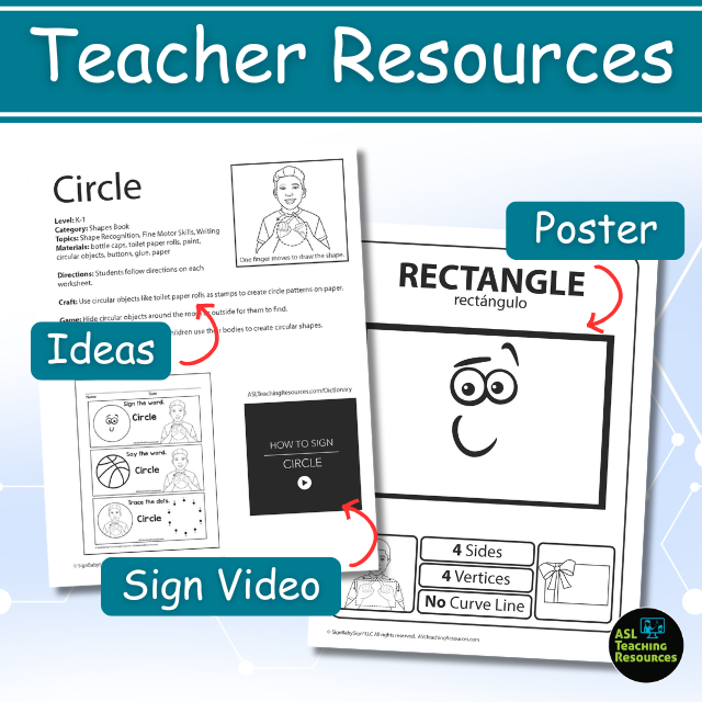 Shapes Worksheets ASL Lesson Plan Bundle - Image 2