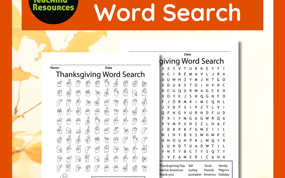Thanksgiving Word Search