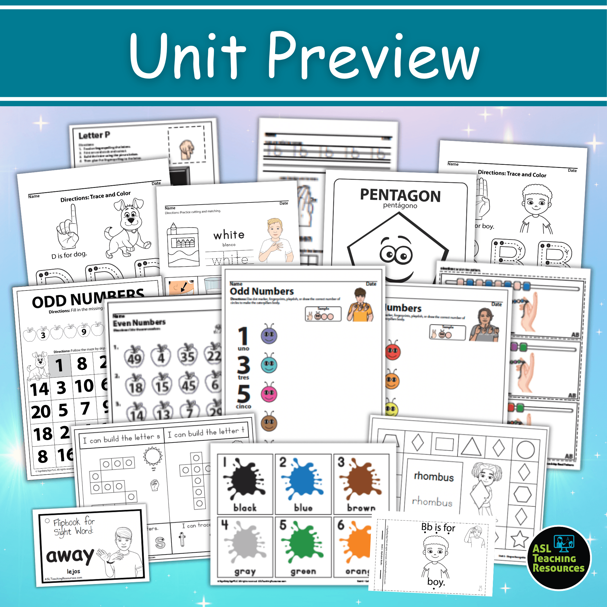 ASL Preschool - Kindergarten Curriculum Unit 6 preview