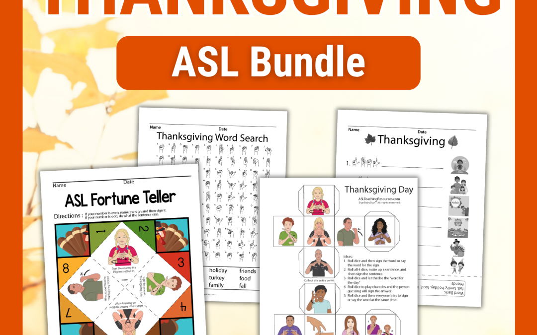 Thanksgiving Game ASL Activity Bundle