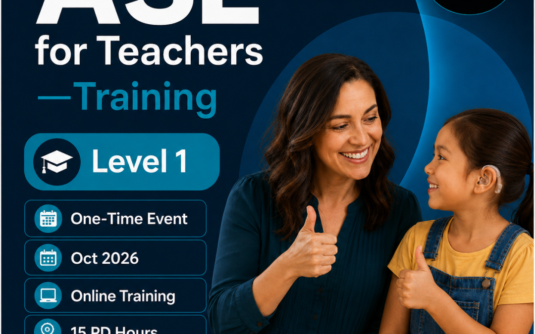 ASL training. teaching signing help to deaf student. Level 1 class Oct 2026. Learn ASL in 99 Days!