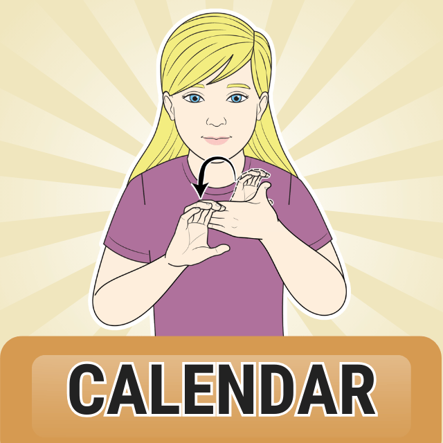 calendar sign language resources