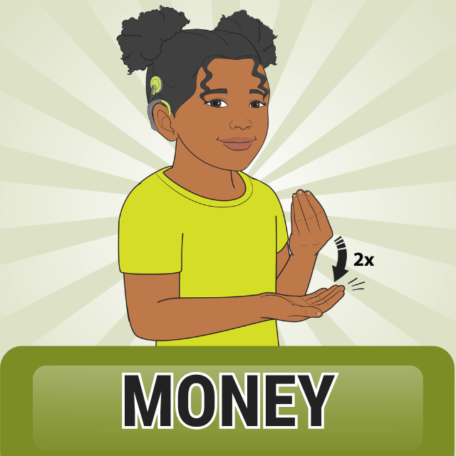 money sign language resources