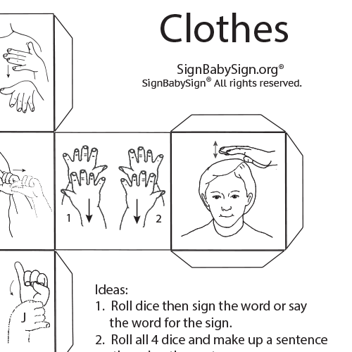 Preview ASL Dice Game – Clothes, Sign Language
