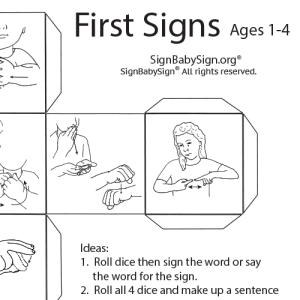 ASL Dice First Signs Ages 1-4