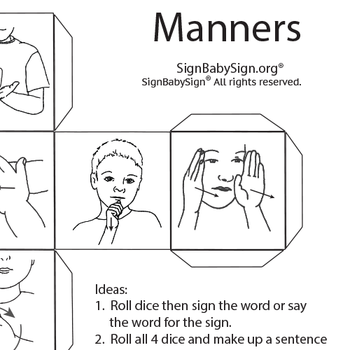 Preview ASL Dice Game – Manners, Sign Language