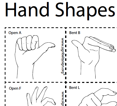 Hand Shapes Flash Cards preview