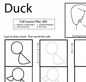 duck-ASL Lesson screen
