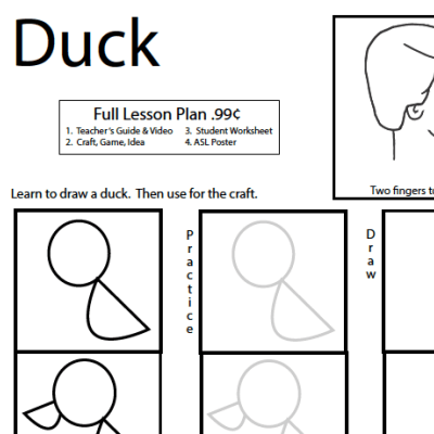 duck-ASL Lesson screen