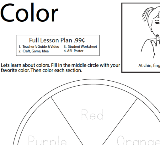 Color WS ASL Lesson Plan Screen