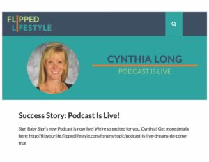 Flipped Lifestyle Cynthia Long Podcast
