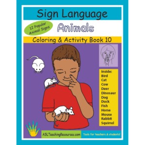 10-CB-Animals ASL Coloring Book