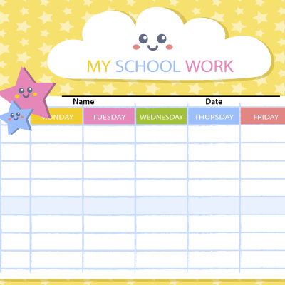 My School Work Chart