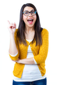 Woman pointing to Sign Language Resources