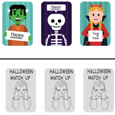 Games Halloween Matchup ASL Cards Version 2