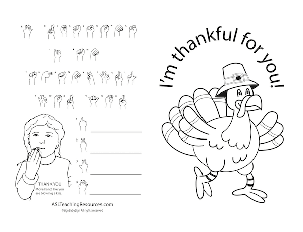 Greeting Card- I’m Thankful for You, Thanksgiving Black & White