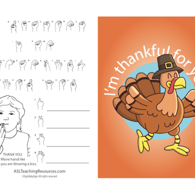 I'm thankful for you color with ASL