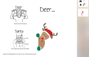 Deer Santa Sign Language Sample