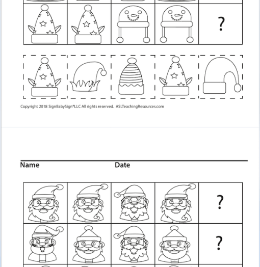 Pattern Christmas sign language sample 2