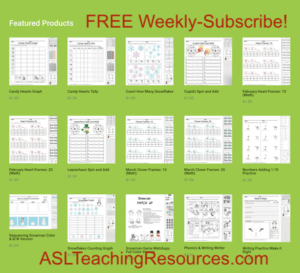 February featured Sign Language Worksheets