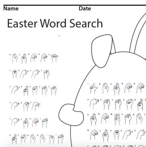 Easter Sign Language Word Search screen shot 1