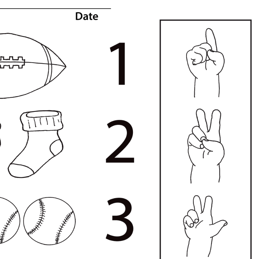 ASL Number One coloring page  Free Printable Coloring Pages