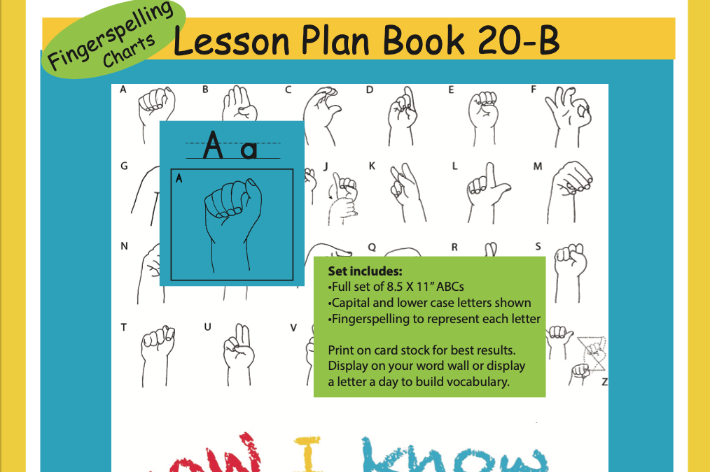 Wall Chart Book 20-B ASL ABC Fingerspelling