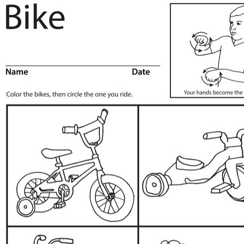 Bike Lesson Plan Screenshot Sign Language